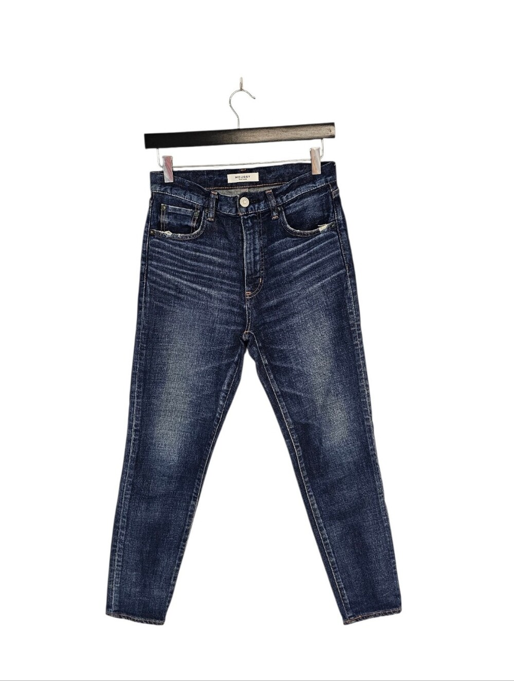 MOUSSY Vintage High Rise Skinny Ankle Dark Blue Jeans 26 Preowned